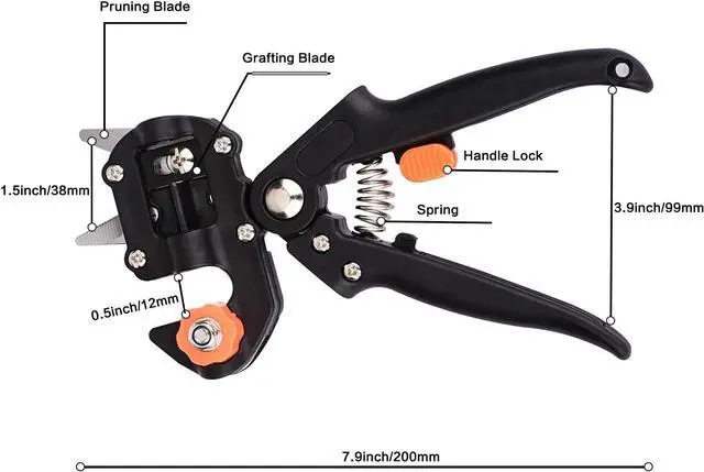 Alt view image 2 of 7 - FUNTECK 2-in-1 Grafting Tools Pruner Kit, V-Graft Omega-Graft and U-Graft, Perfect for Fruit Tree Grafting, Including Grafting Tapes, Grafting Knife & Replacement Blades