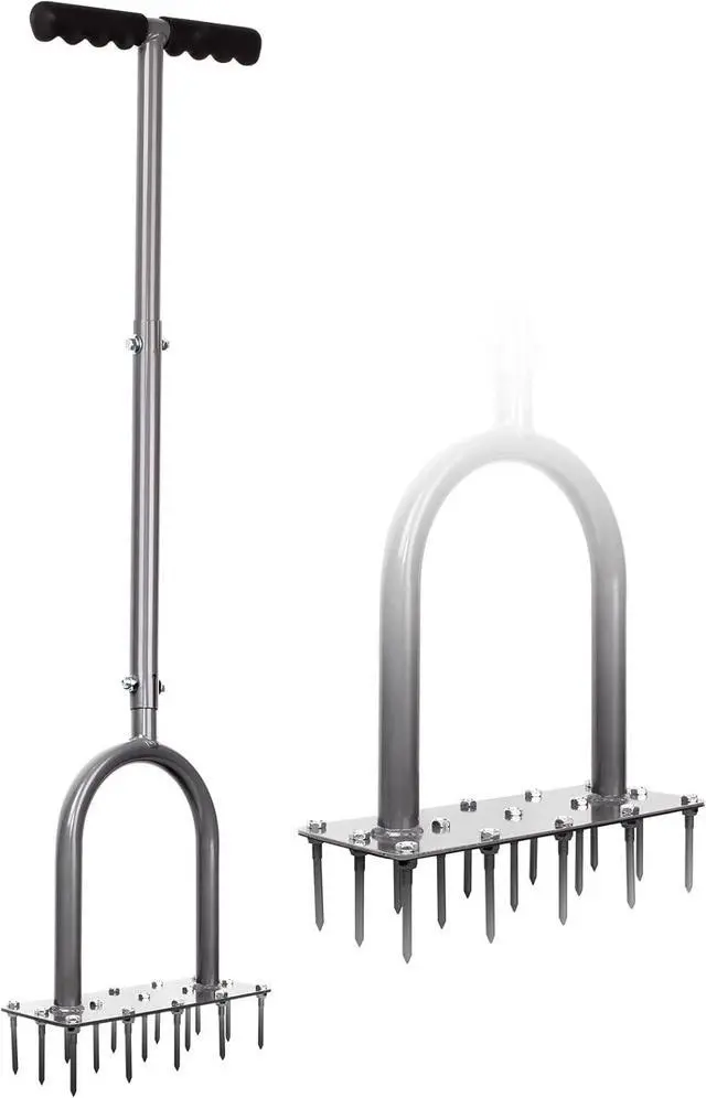 Main image of Walensee Lawn Aerator Spike Metal Manual Dethatching Soil Aerating Lawn with 15 Iron Spikes, Pre-Assembled Grass Aerator Tools for Yard, Lawn Aeration, Garden Tool, Revives Lawn Health, Patented