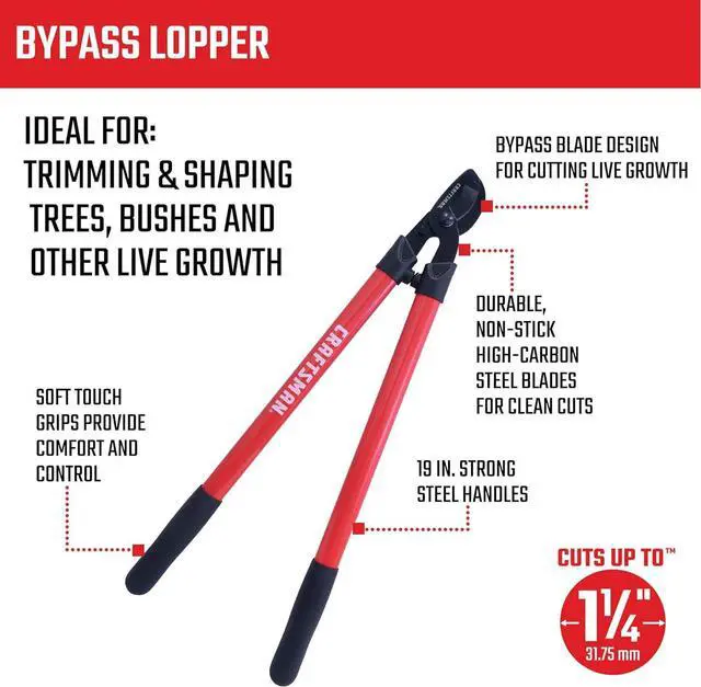 Alt view image 4 of 7 - CRAFTSMAN CMXMKIT0170 Tree & Shrub Pruning Set with Bypass Pruning Shears, Bypass Lopper and Folding Pruning Saw