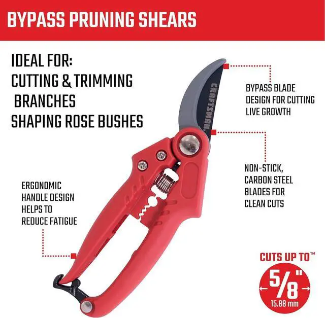 Alt view image 6 of 7 - CRAFTSMAN CMXMKIT0170 Tree & Shrub Pruning Set with Bypass Pruning Shears, Bypass Lopper and Folding Pruning Saw