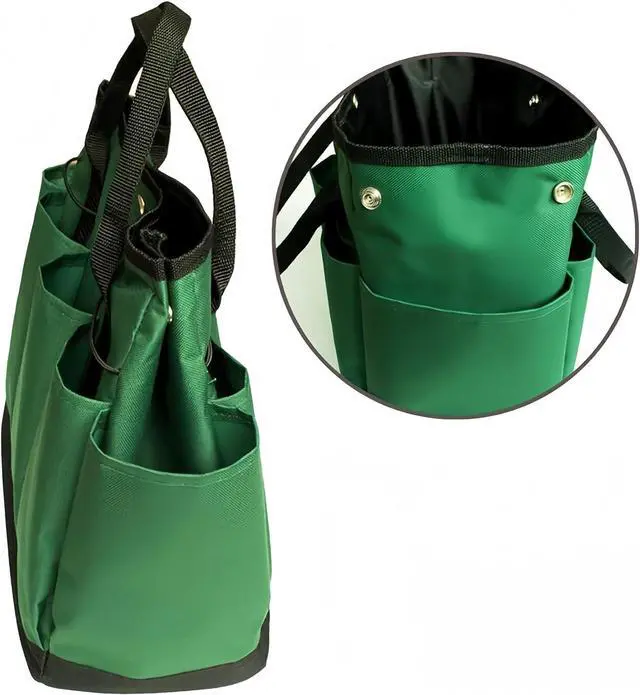 Alt view image 5 of 6 - Gardening Tote Bag Garden Tool Bag Garden Tote Home Organizer Gardening Tool Kit Holder Oxford Bag Gardening Tools Organizer Tote Lawn Yard Bag with 8 Pockets