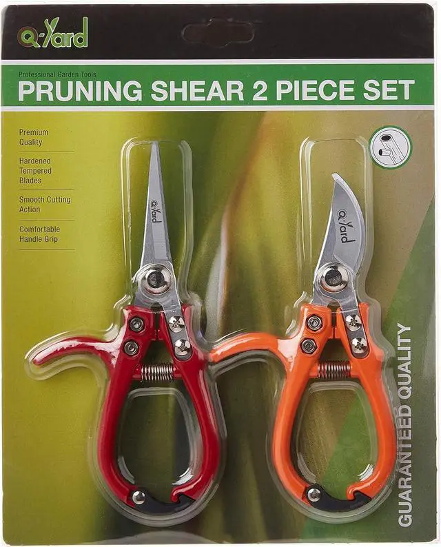 Alt view image 3 of 6 - 2 - pack Q-yard Pruning Shear, Mini- Extra Sharp Garden Hand Pruners, Easier Cutting, Comfortable Ergonomic, Less Effort - Gardening Scissors for Men & Women