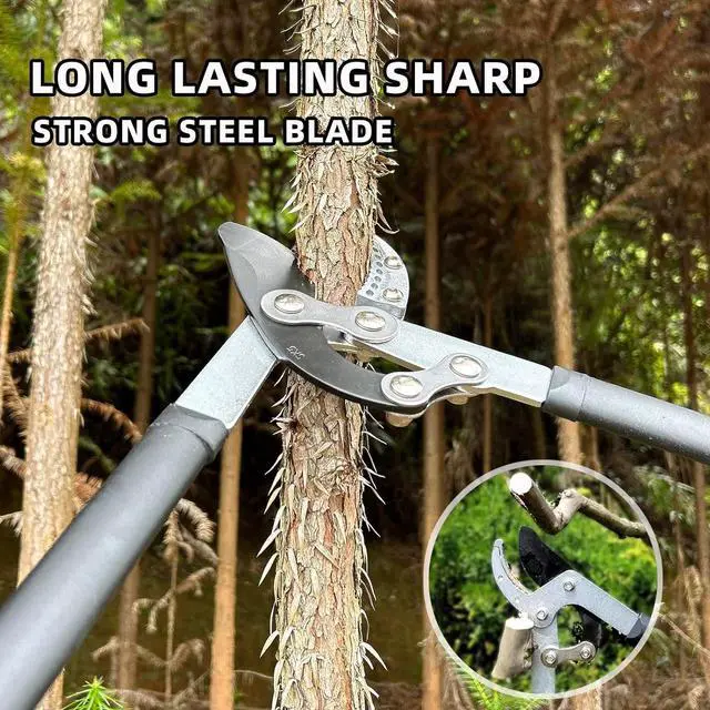 Alt view image 5 of 7 - Loppers for Tree Trimming, Heavy Duty Branch Cutter Tree Clippers with Compound Action, Chops Thick Branch Ease, Garden Lopper Pruning, 32 Inch Tree Trimmer with 2" Clean Cut Capacity