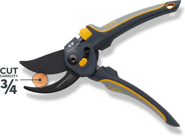 Alt view image 3 of 7 - Woodland Tools Co. Super Duty MaxForce Bypass Pruning Shears, Gardening Hand Pruner, Secateurs, Plant Shears, Flower Clippers (05-2005-100)