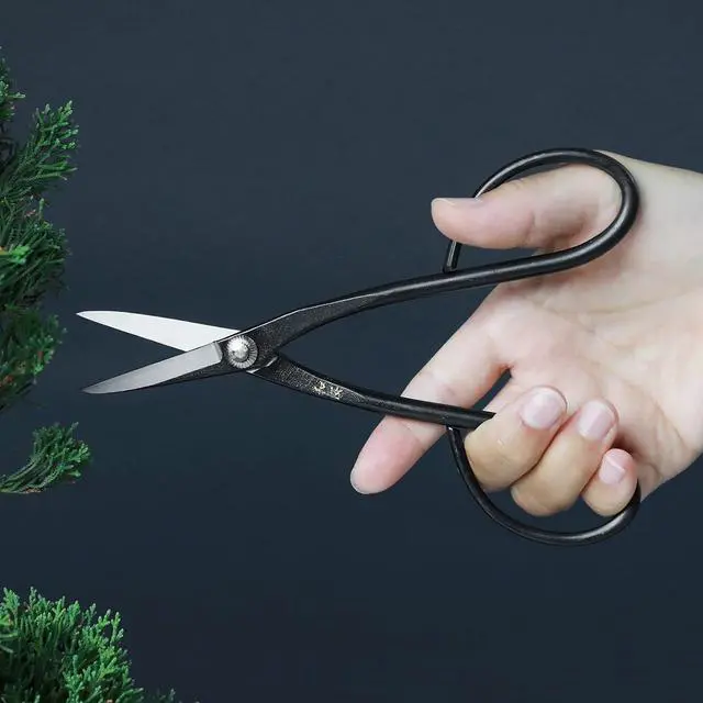 Alt view image 3 of 6 - Wazakura Yasugi Steel Satsuki Bonsai Scissors for Trimming Made in Japan 7 inch (180 mm), Japanese Garden Bonsai Tools, Pruning Shears for Flowers and Herbs