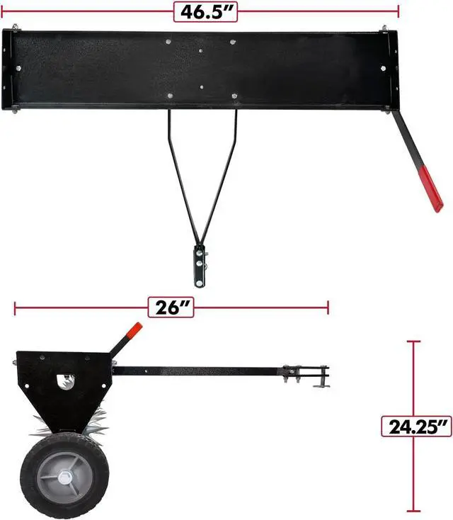 Alt view image 2 of 7 - Brinly SAT2-40BH-P Tow Behind Spike Aerator with Transport Wheels, 40"