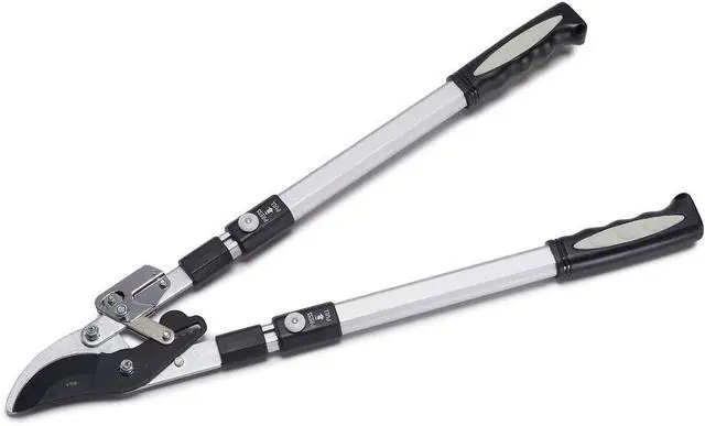 Main image of Kings County Tools Double Ratcheting Bypass Lopper | Cuts Green Wood | Extendable 26"40" Long Handles | Trim Tree or Bush Branches | 6 Pin-Locked Position Stops | Heavy-Duty Steel