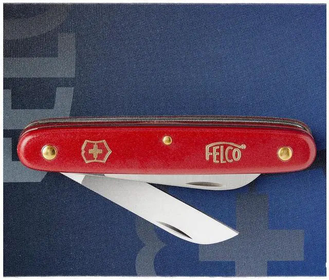 Alt view image 3 of 3 - FELCO Grafting & Garden Pruning Knife (3.90 50) - Light Weight All-Purpose Knife with Straight Blade, red, 2.25-inches (V39050)