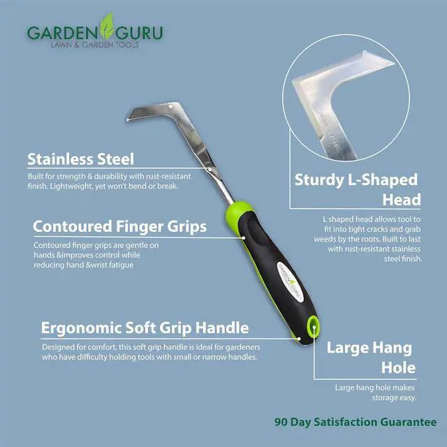 Alt view image 5 of 7 - Garden Guru Patio Crack Weeder Tool with Ergonomic Handle  Stainless Steel Weed Puller for Patio Sidewalk Driveway Cracks | Rust Resistant