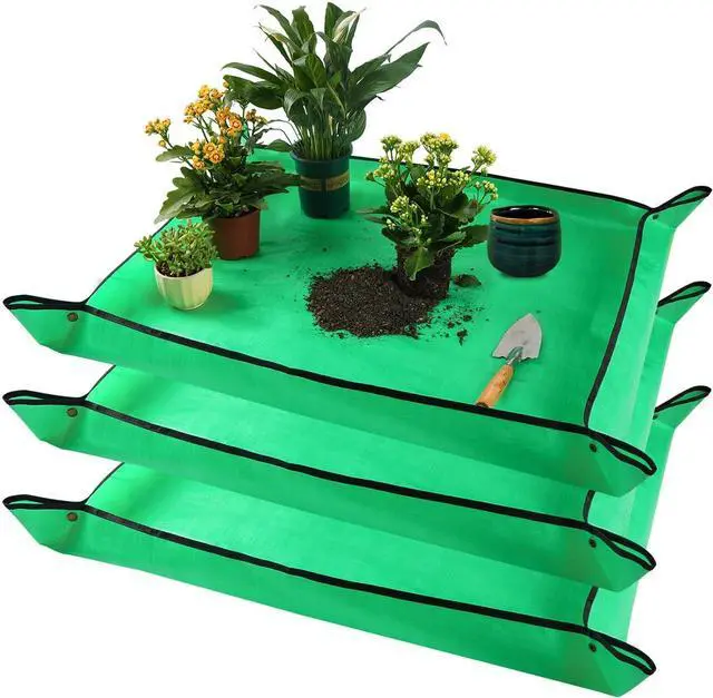 Main image of 3PCS 39.5" x 31.5" Large Potting Mat for Indoor Plants Transplanting and Dirt Control Garden Gifts for Women Men