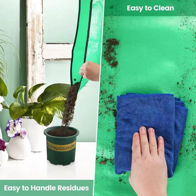 Alt view image 6 of 6 - 3PCS 39.5" x 31.5" Large Potting Mat for Indoor Plants Transplanting and Dirt Control Garden Gifts for Women Men