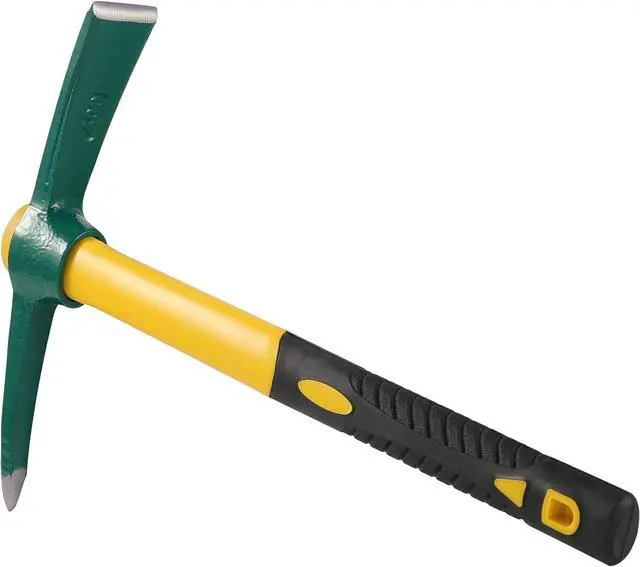 Main image of KEILEOHO 15 Inches Pick Mattock Hoe, Forged Weeding Garden Pick Axe with Rubber Handle, Weeding Mattock Hoe for Gardening, Loosening Soil, Camping, Planting Vegetables and Fruits