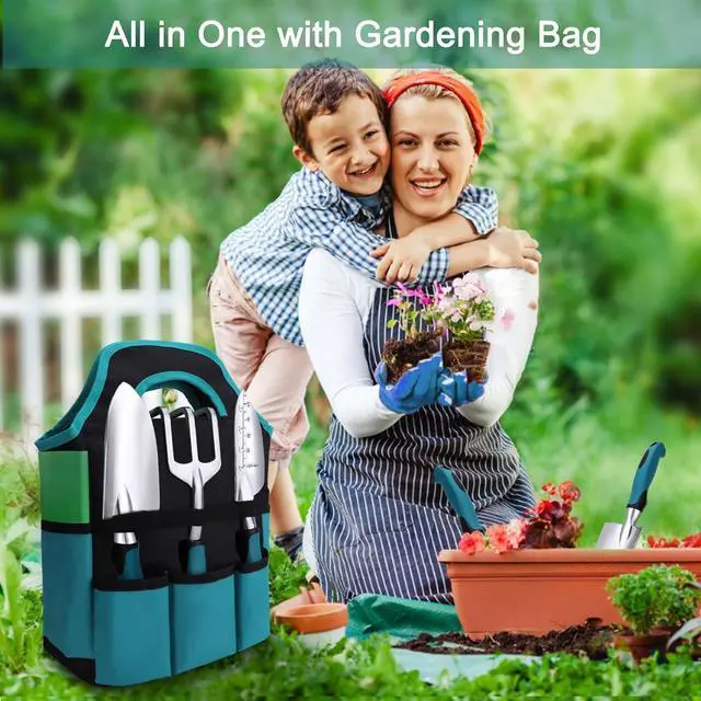 Alt view image 7 of 7 - Kynup Garden Tools 7-Piece, Gardening Hand Tools, Gardening Tools Set with Rust-Proof,Stainless Steel, Aluminum Alloy Material, Gardening Supplies Set Ideal Gift