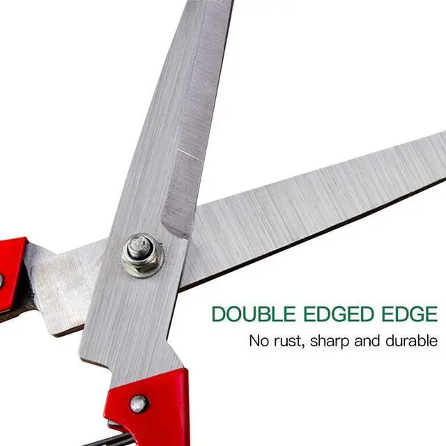 Alt view image 4 of 5 - Manual Wool Shearing Shear Stainless Steel Trimming Scissor Long blades Multifunctional garden shears Craft Scissors with spring Red