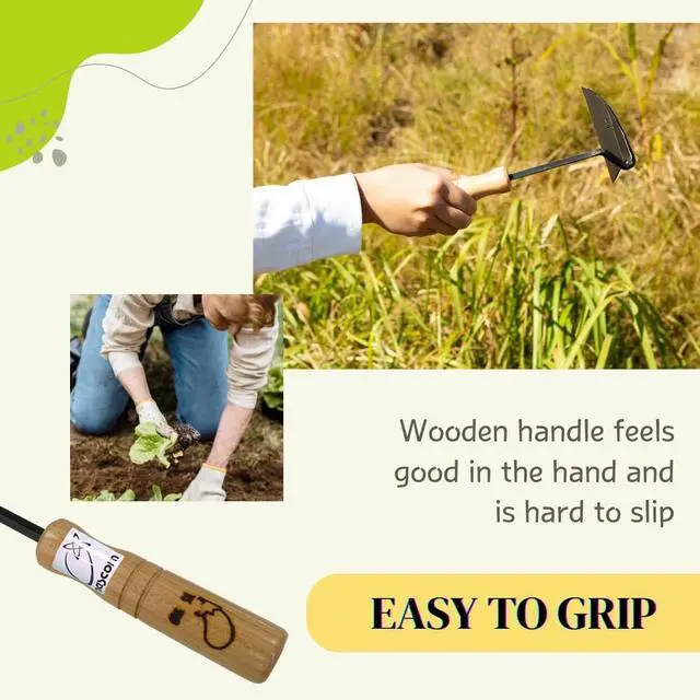 Alt view image 5 of 7 - Japanese Sickle (Nejirigama) Durable Carbon Steel (SK85) Blade, Weeder Scraper Hoe, Hand Held Garden Tool, Blade Length 4.72inch