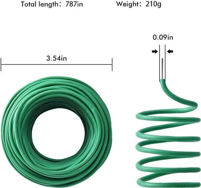 Alt view image 2 of 6 - Green Soft Twist Tie Tomato Plant Tie TPR Garden Supply, for Supporting Plants and Home Organizing (65.6 feet/20 Meters)