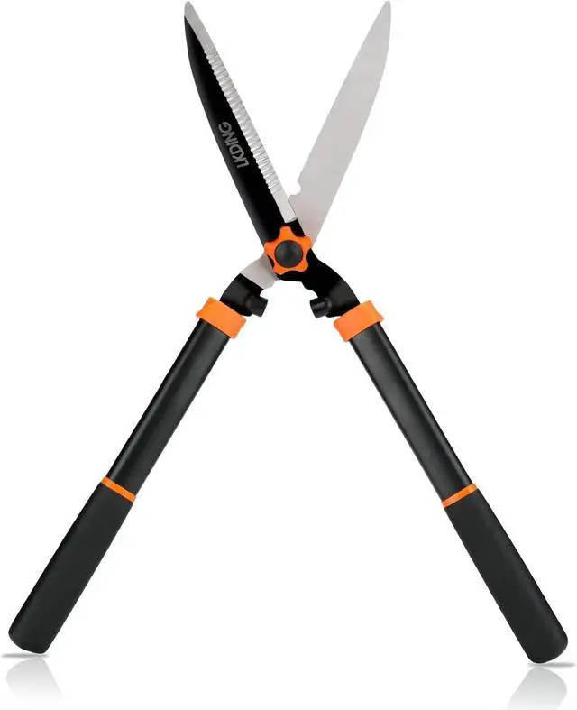 Main image of Lightweight Hedge Shears Manual Hedge Clippers for Trimming Borders Topiaries Boxwood and Decorative Grasses, 21 Inch Carbon Steel Bush Cutter