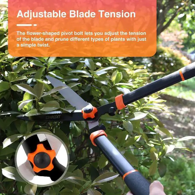 Alt view image 6 of 7 - Lightweight Hedge Shears Manual Hedge Clippers for Trimming Borders Topiaries Boxwood and Decorative Grasses, 21 Inch Carbon Steel Bush Cutter
