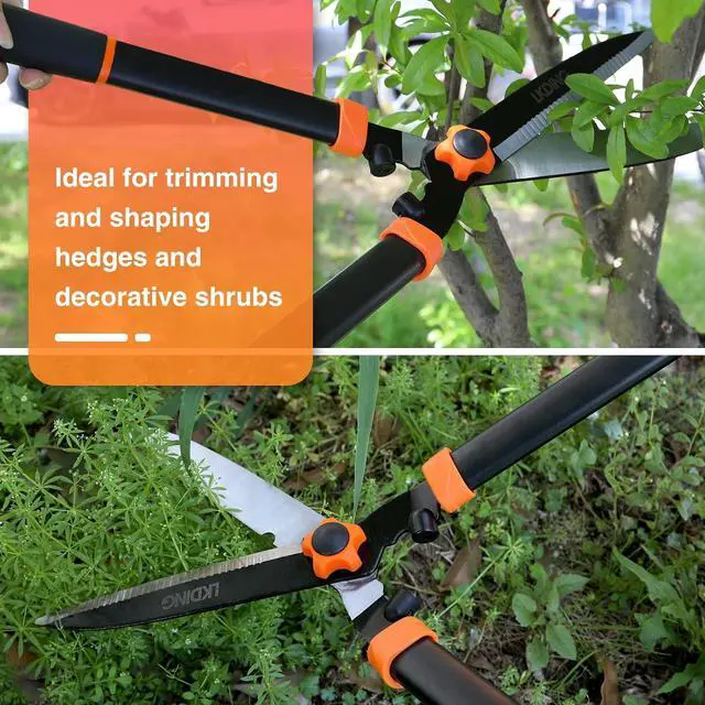 Alt view image 4 of 7 - Lightweight Hedge Shears Manual Hedge Clippers for Trimming Borders Topiaries Boxwood and Decorative Grasses, 21 Inch Carbon Steel Bush Cutter