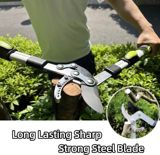 Alt view image 4 of 6 - Loppers for Tree Trimming Heavy Duty Branch Cutter with Compound Action, Effortless Tree Pruner Extendable 21-26" Loppers for Gardening, Long Handle Pruning Shears with 1.6" Clean Cut Capacity