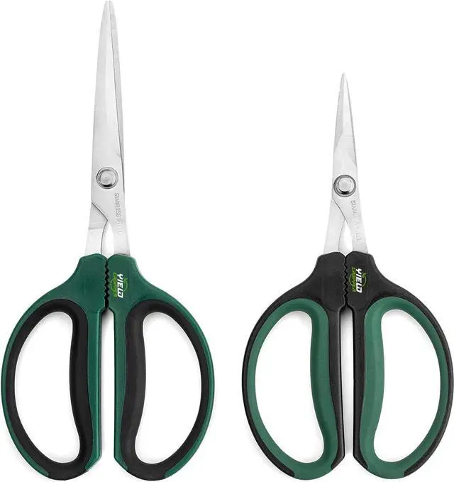 Main image of Hydroponic 2-Pack Bonsai Scissors and Plant Trimming Shears Set - Stainless Steel Pruning Shears for Indoor Gardening, Succulent Harvest, and Precision Plant Care