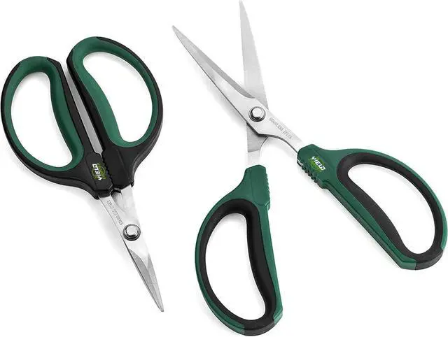 Alt view image 3 of 7 - Hydroponic 2-Pack Bonsai Scissors and Plant Trimming Shears Set - Stainless Steel Pruning Shears for Indoor Gardening, Succulent Harvest, and Precision Plant Care