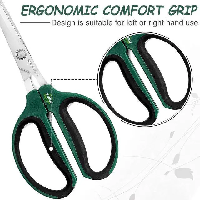 Alt view image 5 of 7 - Hydroponic 2-Pack Bonsai Scissors and Plant Trimming Shears Set - Stainless Steel Pruning Shears for Indoor Gardening, Succulent Harvest, and Precision Plant Care