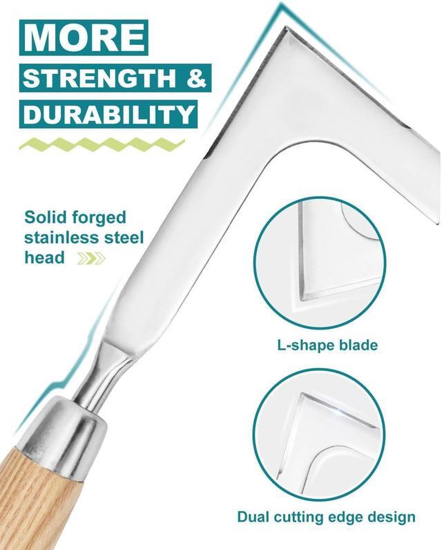 Alt view image 6 of 7 - Crack Weeder Crevice Weeding Tool for in Between Pavers Weed Removal Tool for Sidewalk Deck Paver Crack Weed Remover Cleaning Tool for Weeding Between Pavers Hand Weed Removal Hook
