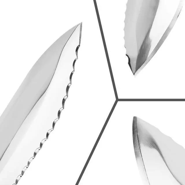 Alt view image 6 of 7 - HAUSHOF Hori Hori Garden Knife 7Stainless Steel Serrated Blade with Cutting Edge, Gardening Tool with Leather Sheath for Weeding, Planting, Digging, Wood Handle with Hanging Hole