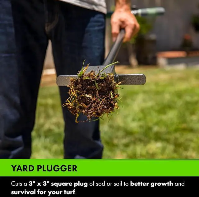 Alt view image 4 of 7 - Yard Butler Sod Plugger turf cutter and grass plug tool for zoysia, St. Augustine, fescue, or centipede grass transplanting & repair - ISP-33