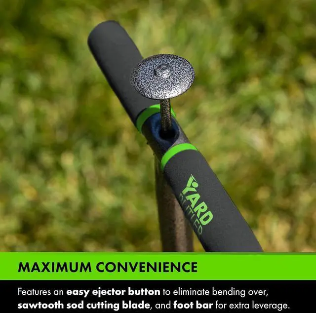 Alt view image 6 of 7 - Yard Butler Sod Plugger turf cutter and grass plug tool for zoysia, St. Augustine, fescue, or centipede grass transplanting & repair - ISP-33