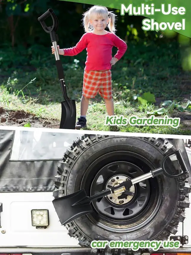 Alt view image 7 of 7 - Flat Shovel, Garden Shovels for Transferring, 31 in Small Square Spade for Kids, Shovels for Sand Beach, Trenching, Digging, Landscaping, Short Gardening Tools with D-Handle Foam Grip