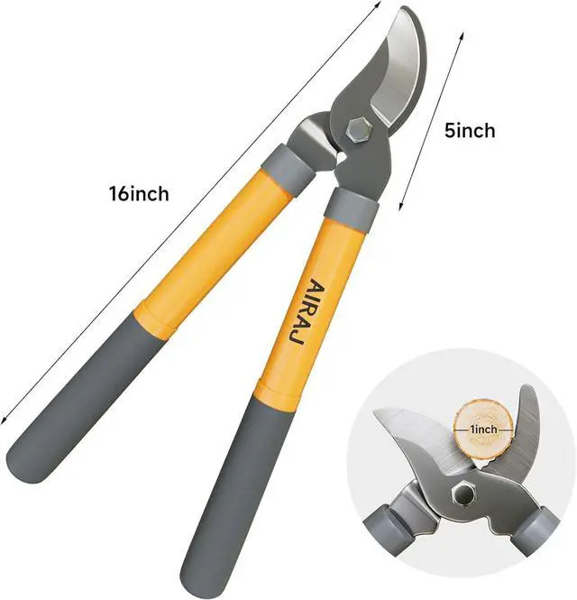 Alt view image 3 of 6 - AIRAJ 16 Small Garden Loppers for Tree Trimming | Branch Cutter with 1.5 Cutting Capacity | Loppers for Gardening | Tree Pruner | Branch Trimmer | Mini Pruning Shears