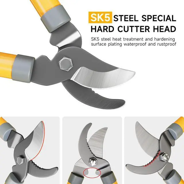 Alt view image 6 of 6 - AIRAJ 16 Small Garden Loppers for Tree Trimming | Branch Cutter with 1.5 Cutting Capacity | Loppers for Gardening | Tree Pruner | Branch Trimmer | Mini Pruning Shears