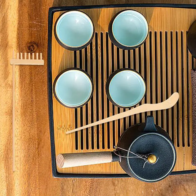 Alt view image 2 of 7 - HEALLILY 6pcs Bamboo Zen Garden Rakes Meditation Sand Mini Zen Garden Tools Accessories for Home Office Table Decoration