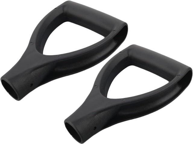 Main image of MroMax 2Pcs Shovel D Grip Handle, 1-1/4" Inner Diameter 32mm PVC Spade Snow Shovel Replacement Handle Garden Accessories for Digging Raking Tool Black