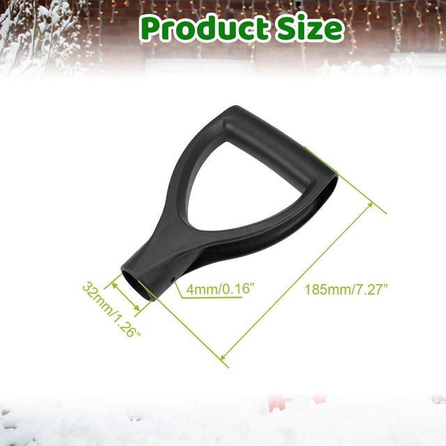 Alt view image 2 of 7 - MroMax 2Pcs Shovel D Grip Handle, 1-1/4" Inner Diameter 32mm PVC Spade Snow Shovel Replacement Handle Garden Accessories for Digging Raking Tool Black