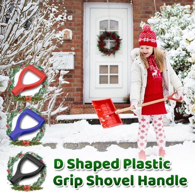 Alt view image 3 of 7 - MroMax 2Pcs Shovel D Grip Handle, 1-1/4" Inner Diameter 32mm PVC Spade Snow Shovel Replacement Handle Garden Accessories for Digging Raking Tool Black