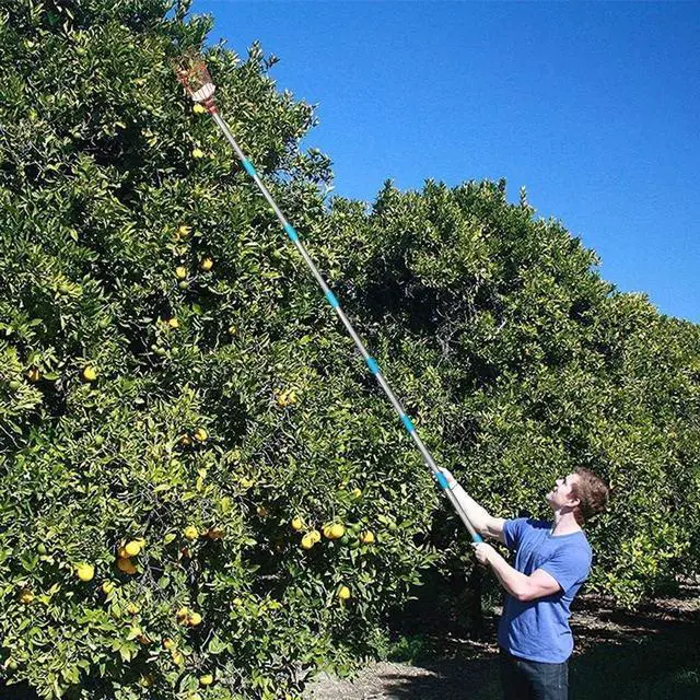 Alt view image 2 of 5 - COCONUT Fruit Picker Tool, Fruit Picker with Basket and Pole Easy to Assemble & Use Fruits Catcher Tree Picker for Getting Fruits(5ft)