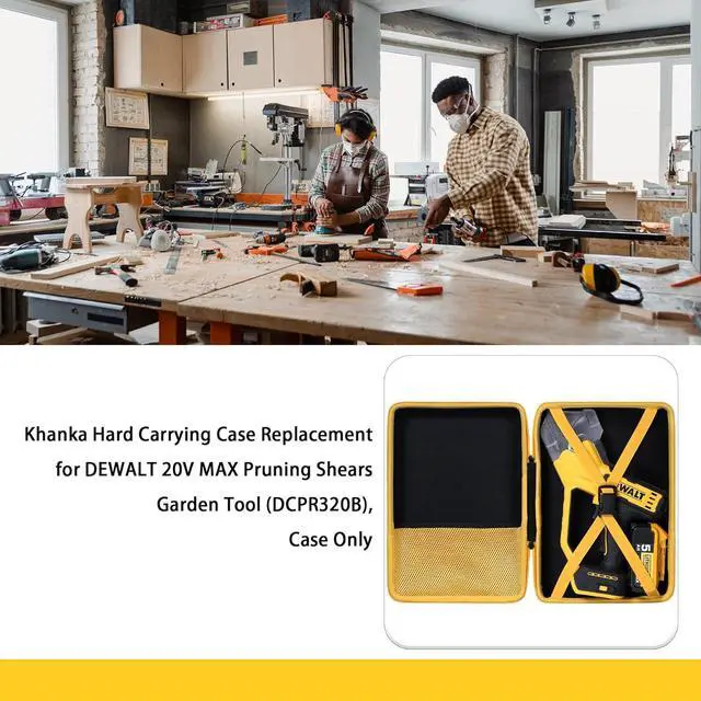 Alt view image 4 of 7 - Khanka Hard Storage Case Replacement for DEWALT 20V MAX Cordless Pruning Shears Garden Tool (DCPR320B), Case Only