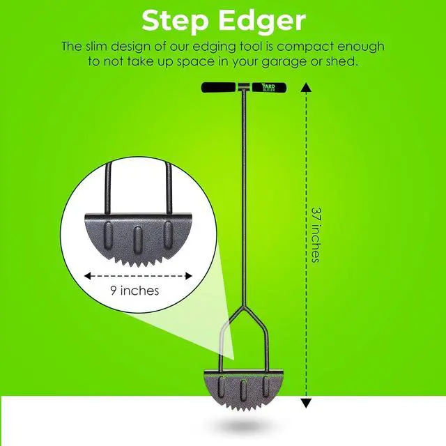 Alt view image 2 of 7 - Yard Butler Step Edger - Handy & Durable Gardening Tool for Perfect Lines - Lawn Step Edger with Ergonomic Upright Design & Sturdy Blades