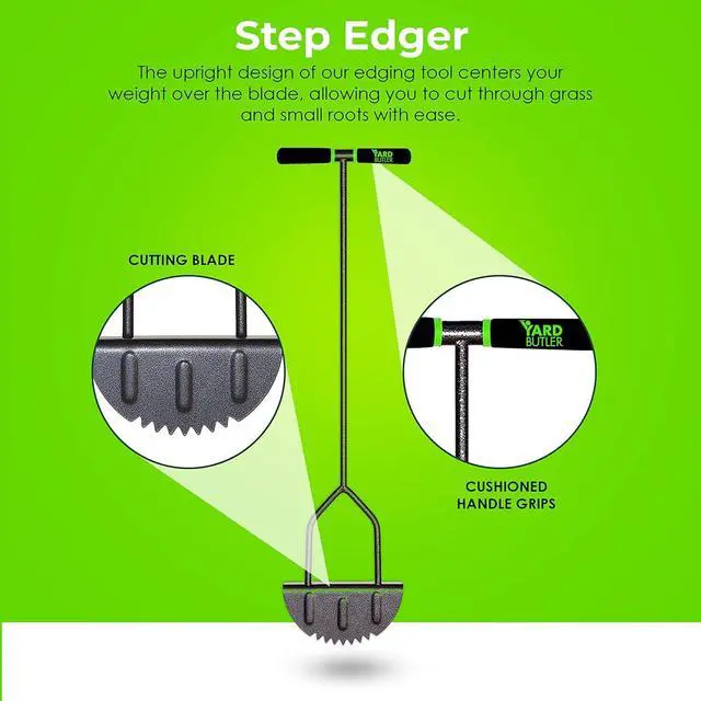 Alt view image 4 of 7 - Yard Butler Step Edger - Handy & Durable Gardening Tool for Perfect Lines - Lawn Step Edger with Ergonomic Upright Design & Sturdy Blades