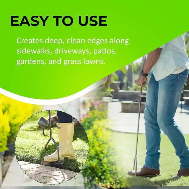 Alt view image 5 of 7 - Yard Butler Step Edger - Handy & Durable Gardening Tool for Perfect Lines - Lawn Step Edger with Ergonomic Upright Design & Sturdy Blades