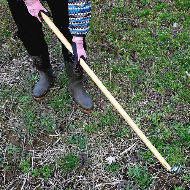 Alt view image 3 of 7 - Garden Hoe Long Handle 42-3/4" Heavy Duty Japanese Stainless Steel, Made in JAPAN, Weeding Sickle Tool, Stand Up Weeder Hand Tool