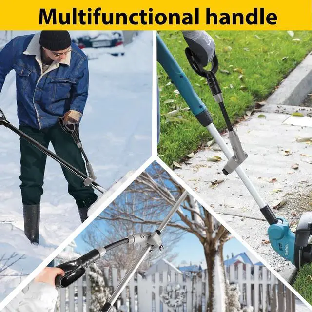 Alt view image 6 of 7 - Universal Shovel Handle, Strain-Reducing Elasticity Snow Shovel Handle Ergonomic Back Saver Attachment for Snow Shovels, Rakes, Weed Eater,String Trimmer, Gardening Tools
