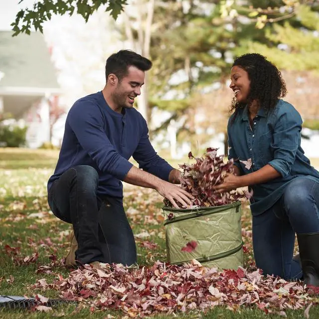 Alt view image 2 of 7 - Fiskars Kangaroo Collapsible Garden Bag for Yard Waste, 10 Gallon Reusable Container for Lawn Care and Gardening
