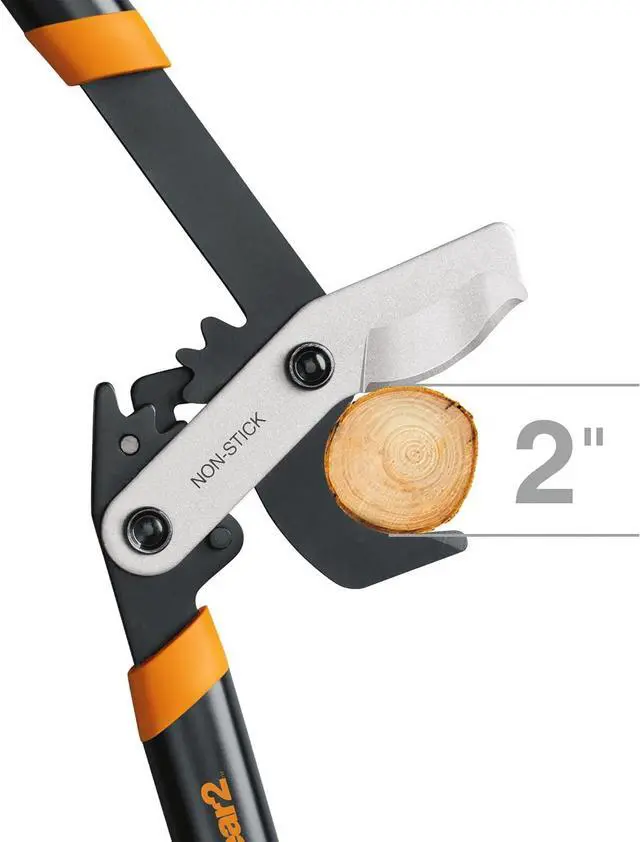 Alt view image 4 of 7 - Fiskars 32-Inch Loppers for Tree Trimming, Heavy Duty, Low-Friction Sharp Steel Blade, Branch Cutter up to 2-Inch Diameter Cut Capacity, PowerGear2 Technology that Multiplies Power for Less Effort