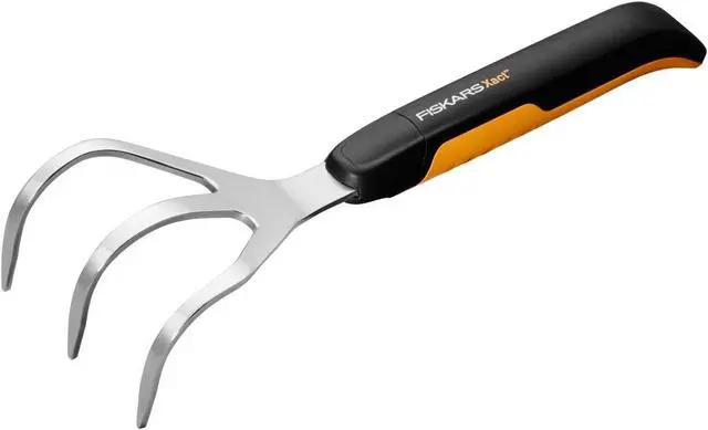 Main image of Fiskars Xact Cultivator, Length: 32.3 cm, Width: 9.2 cm, Black/Orange, Stainless Steel/Plastic, Xact, 1027047