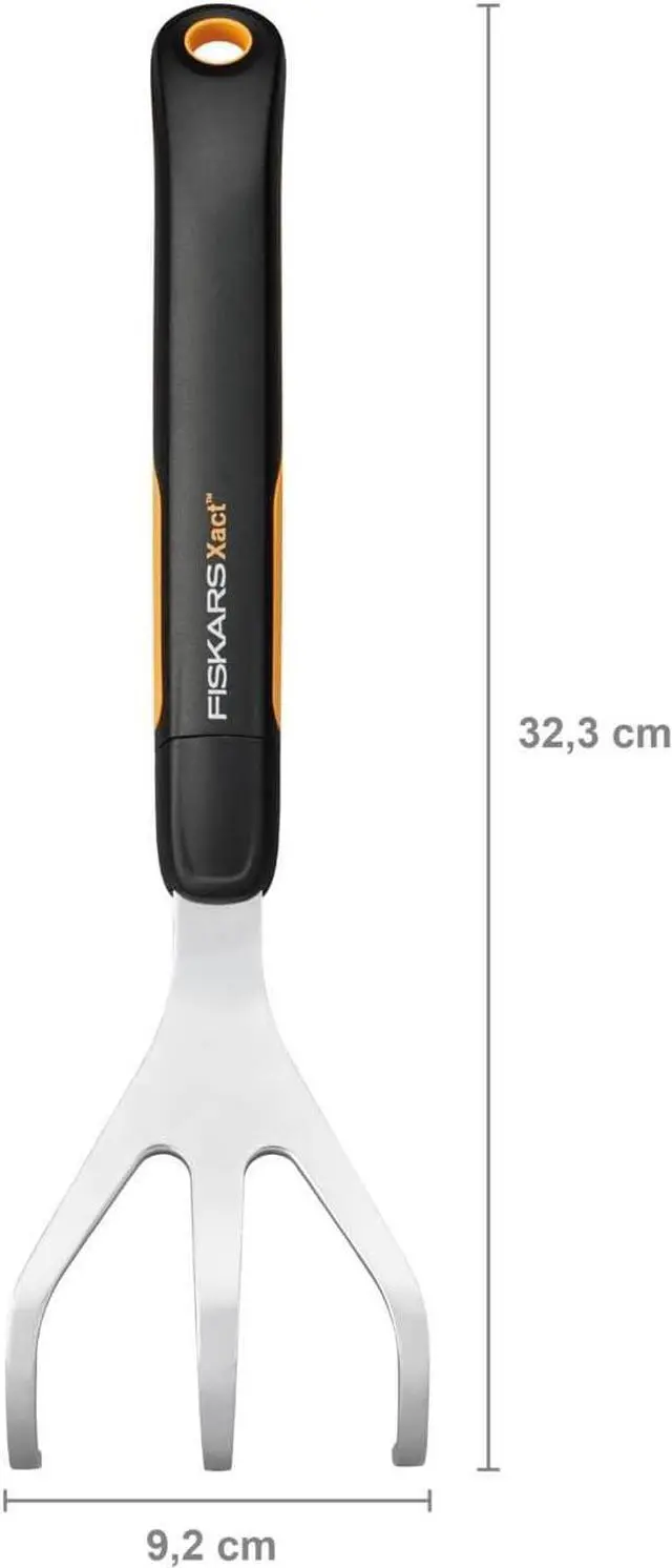 Alt view image 3 of 5 - Fiskars Xact Cultivator, Length: 32.3 cm, Width: 9.2 cm, Black/Orange, Stainless Steel/Plastic, Xact, 1027047