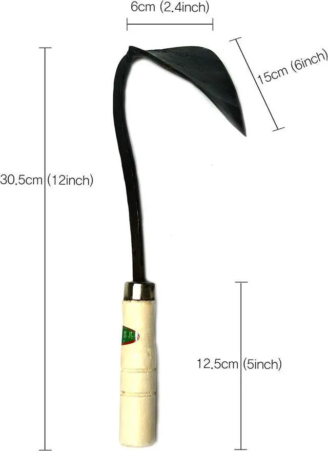 Alt view image 5 of 7 - JGI HOMI 2 - Hoe Garden Tool for Weeding, Gardening, harvesting, and Planting, Korean Homi Hand Plow, Durable, Sharp, and Ergonomic